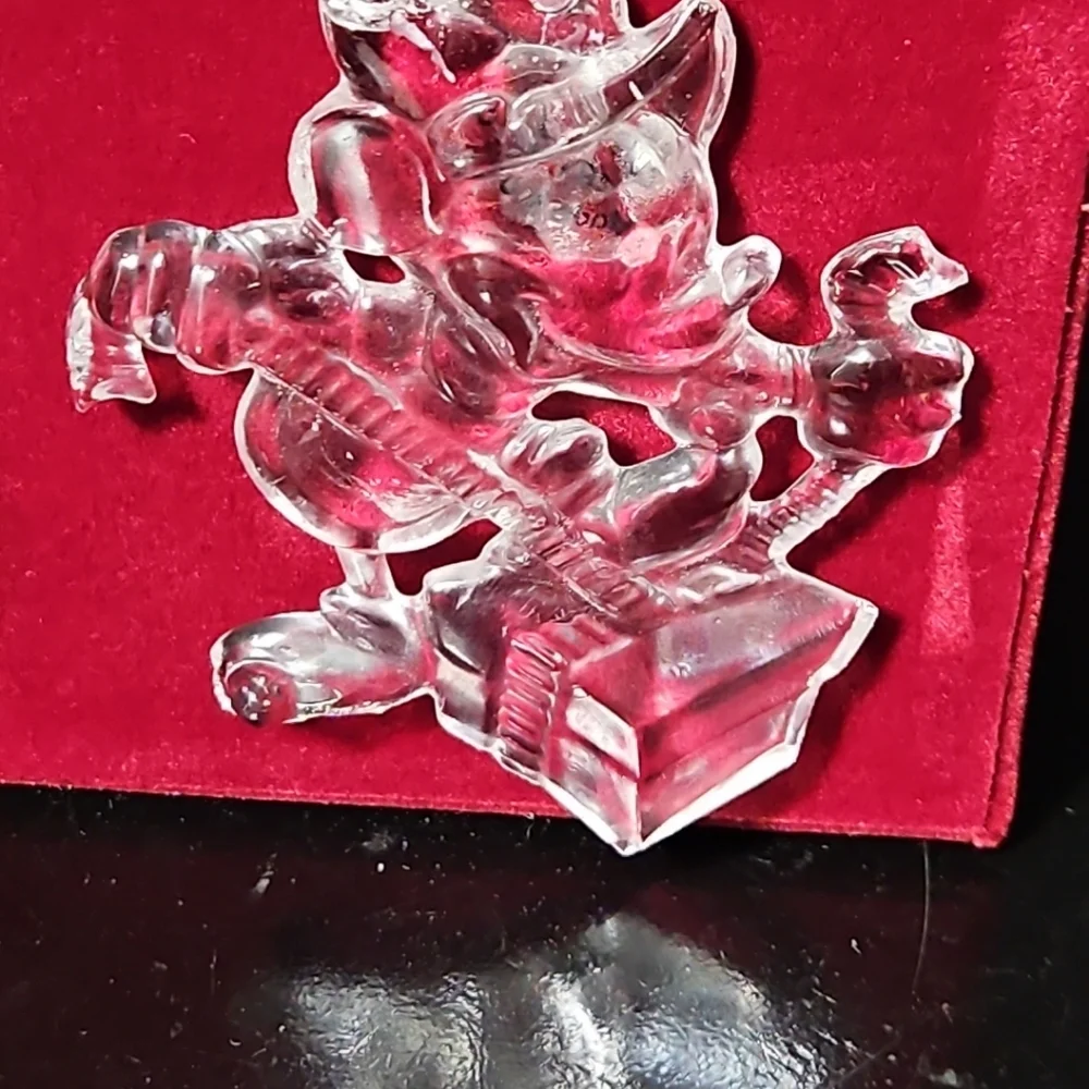 Disney Merry 24% Full lead Crystal Holiday Ornament Xmas Mickey Mouse Exclusive‎